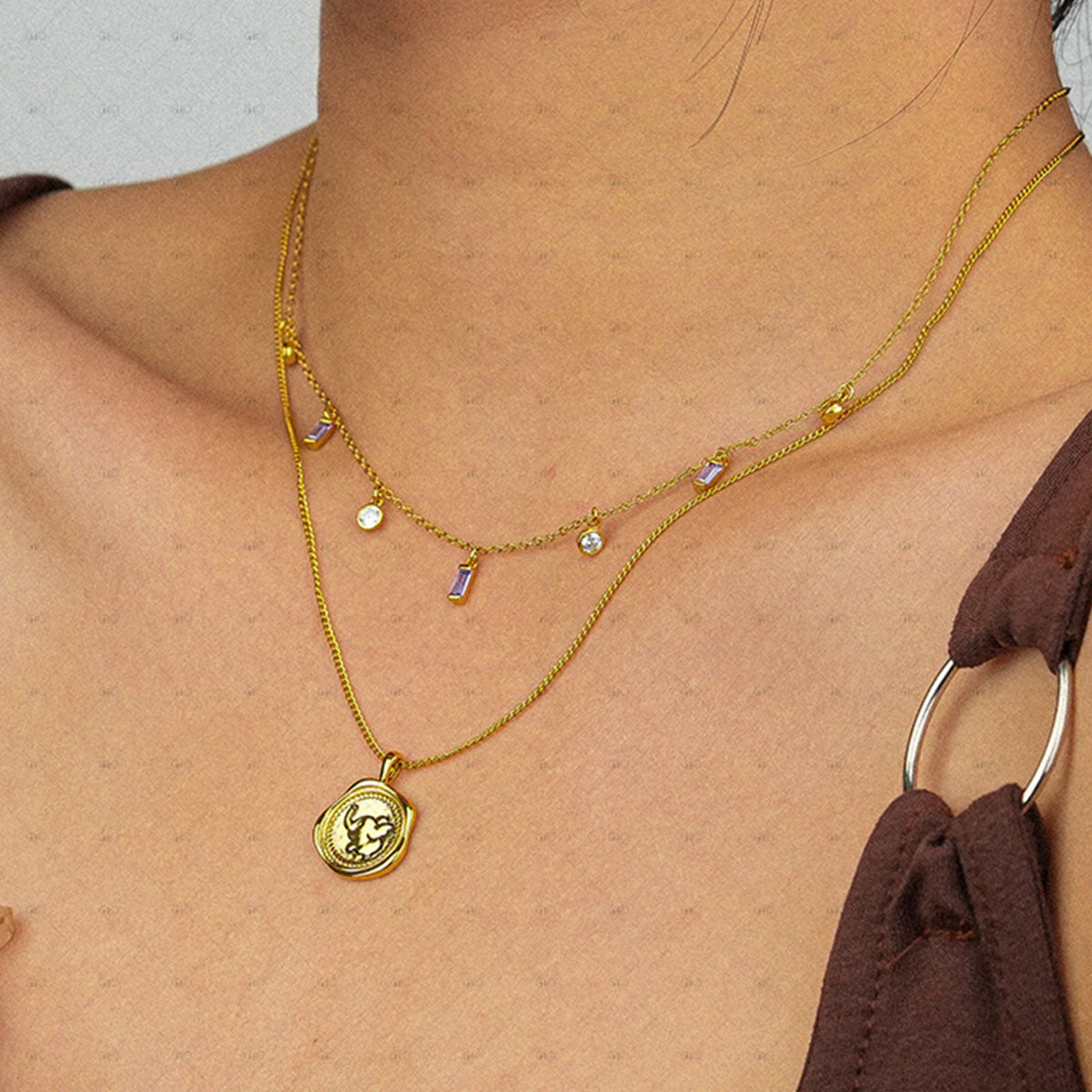 S925 Silver Zircon Collarbone Chain Necklace