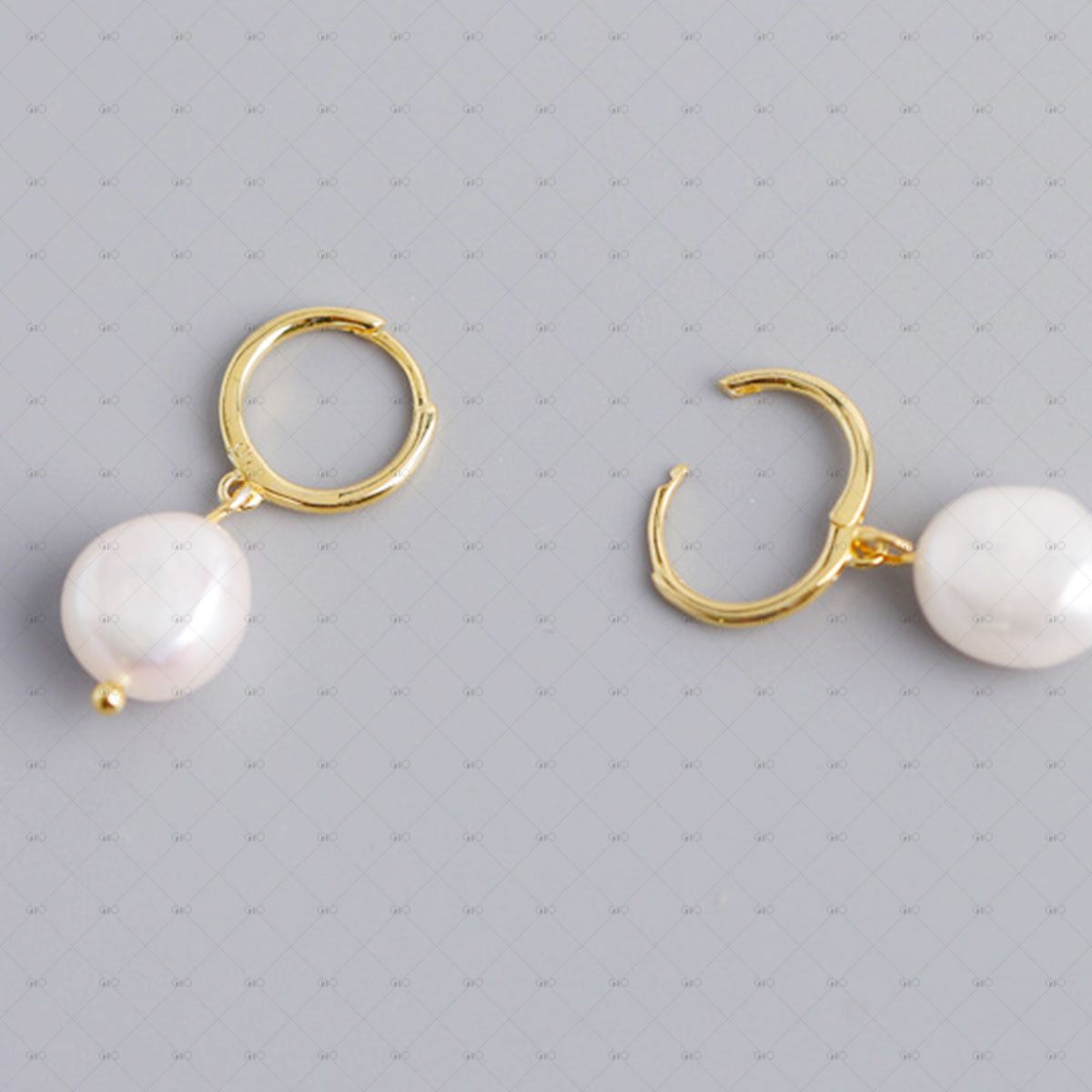 S925 Silver Baroque Freshwater Pearl Stud Earrings