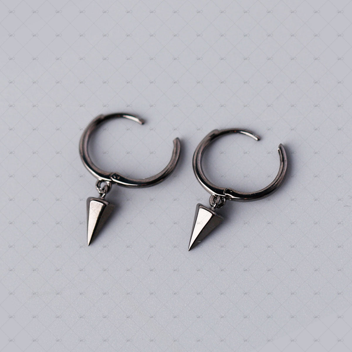 S925 Silver Geometric Hexagonal Cone Earrings