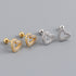 S925 Silver Heart Shaped Zircon Earrings