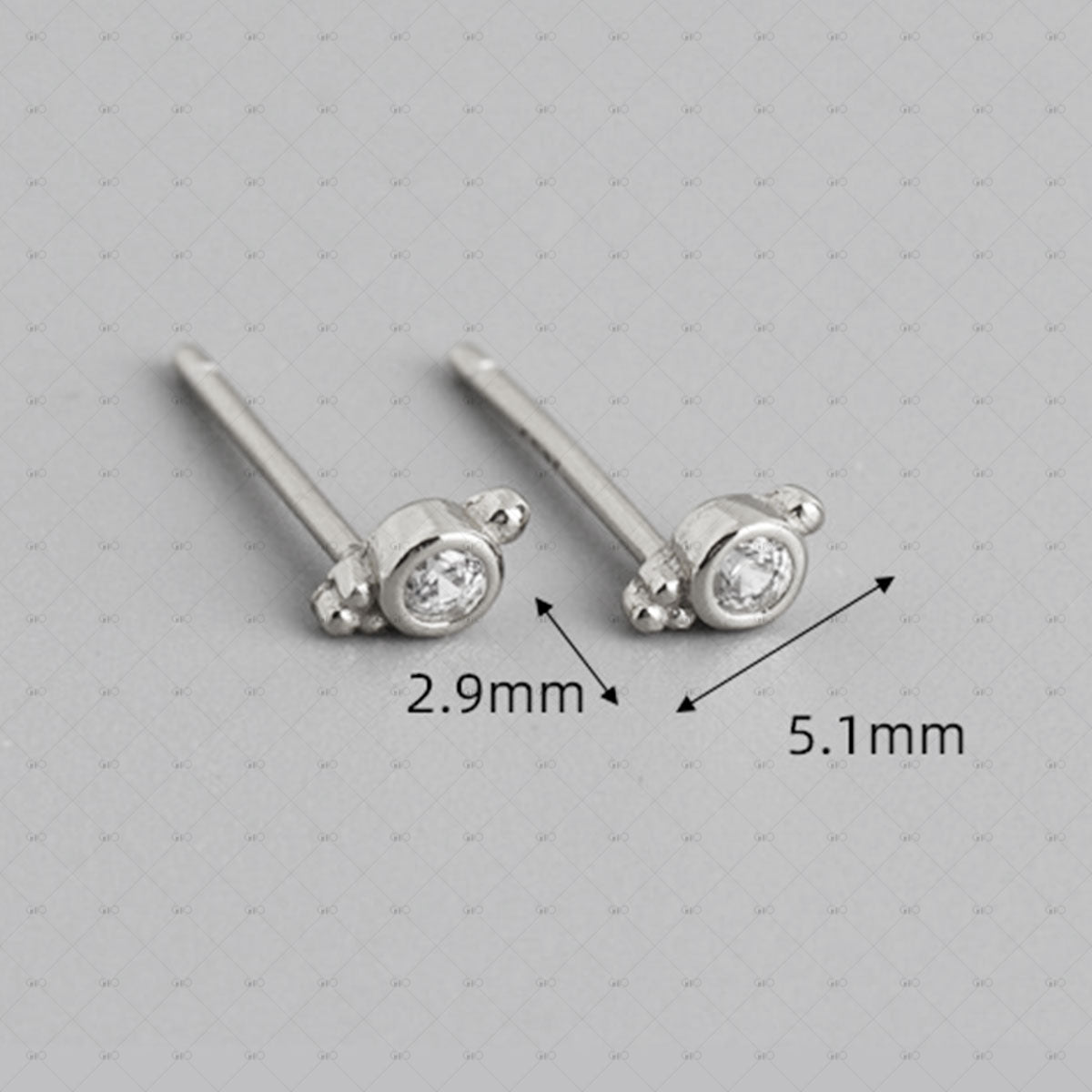 S925 Silver Simple Round Zirconia Earrings