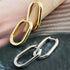 S925 Silver Simple Glossy Oval Shape Zircon Earrings