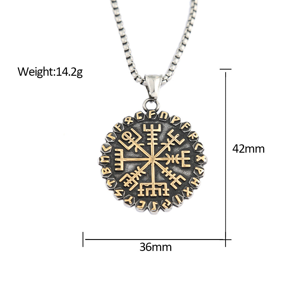 Viking Style Compass Necklace