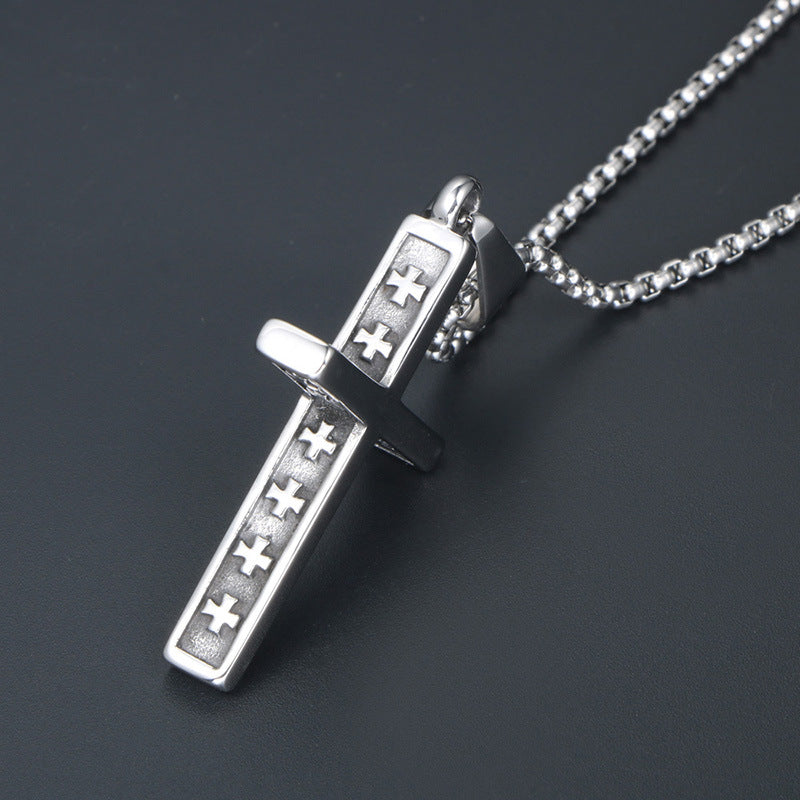 Vintage Exquisite Cross Pendant Personalized Necklace