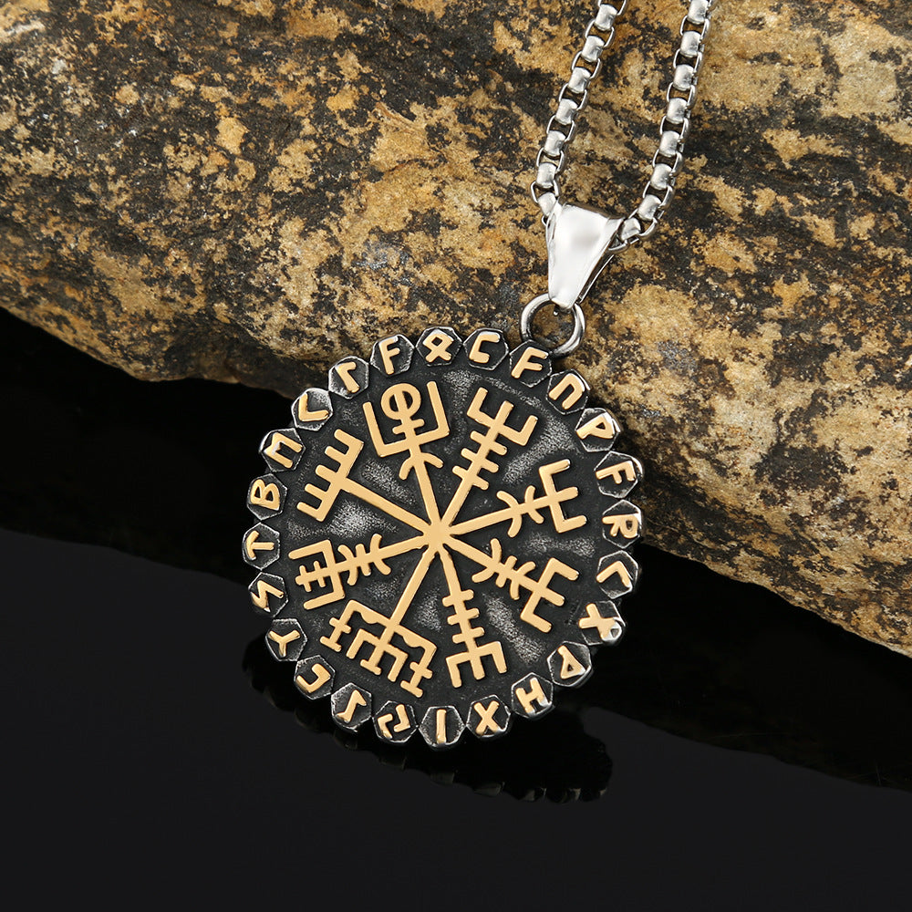 Viking Style Compass Necklace