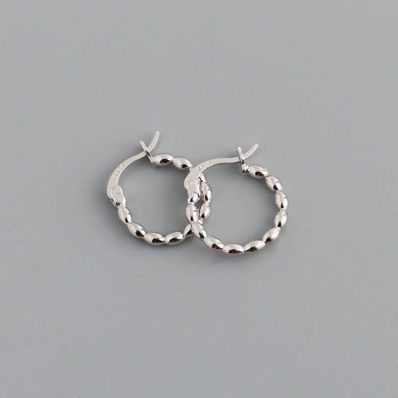 S925 Silver Twist Gold Earrings