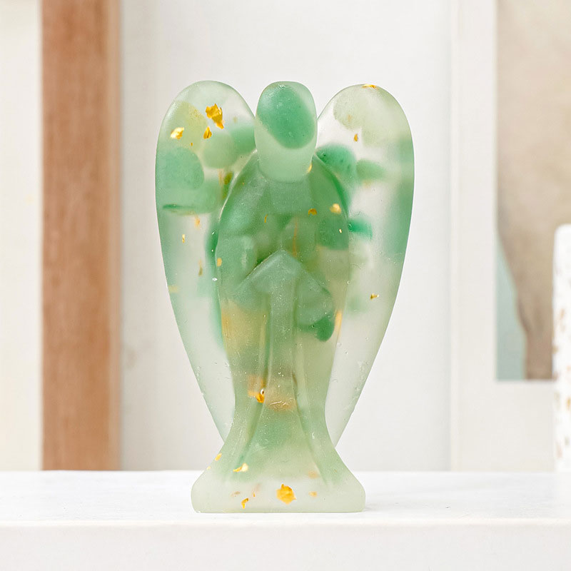 Natural Crystal Gravel Glue Angel Ornaments