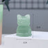 Natural Crystal Rough Stone Polished Cat Animal Ornaments