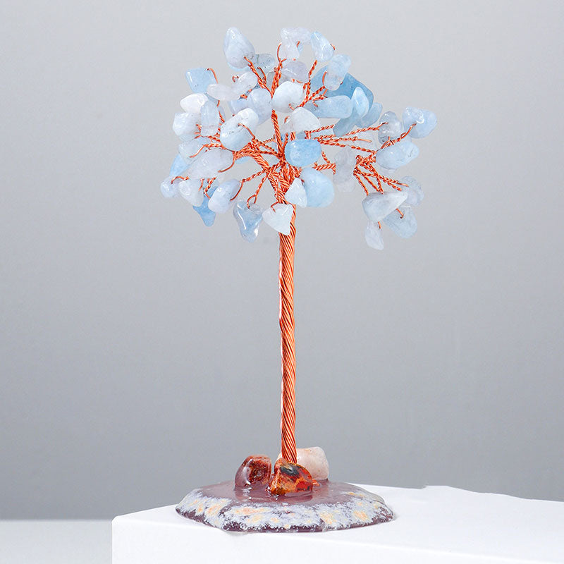 Natural Amethyst Agate Negative Tree of Life Ornaments