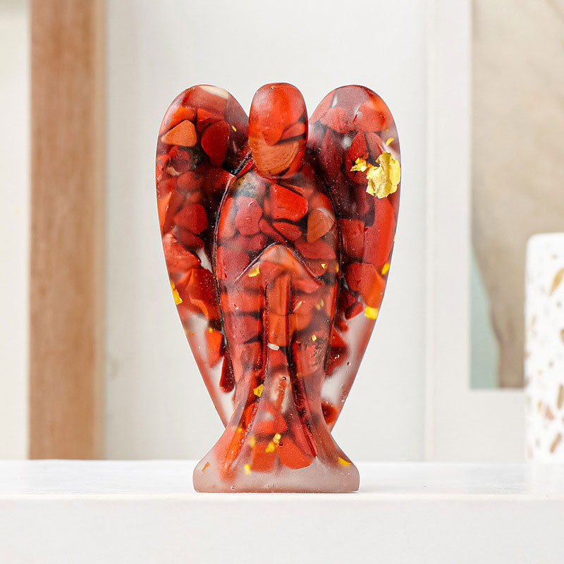 Natural Crystal Gravel Glue Angel Ornaments