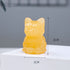 Natural Crystal Rough Stone Polished Cat Animal Ornaments