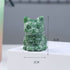 Natural Crystal Rough Stone Polished Cat Animal Ornaments
