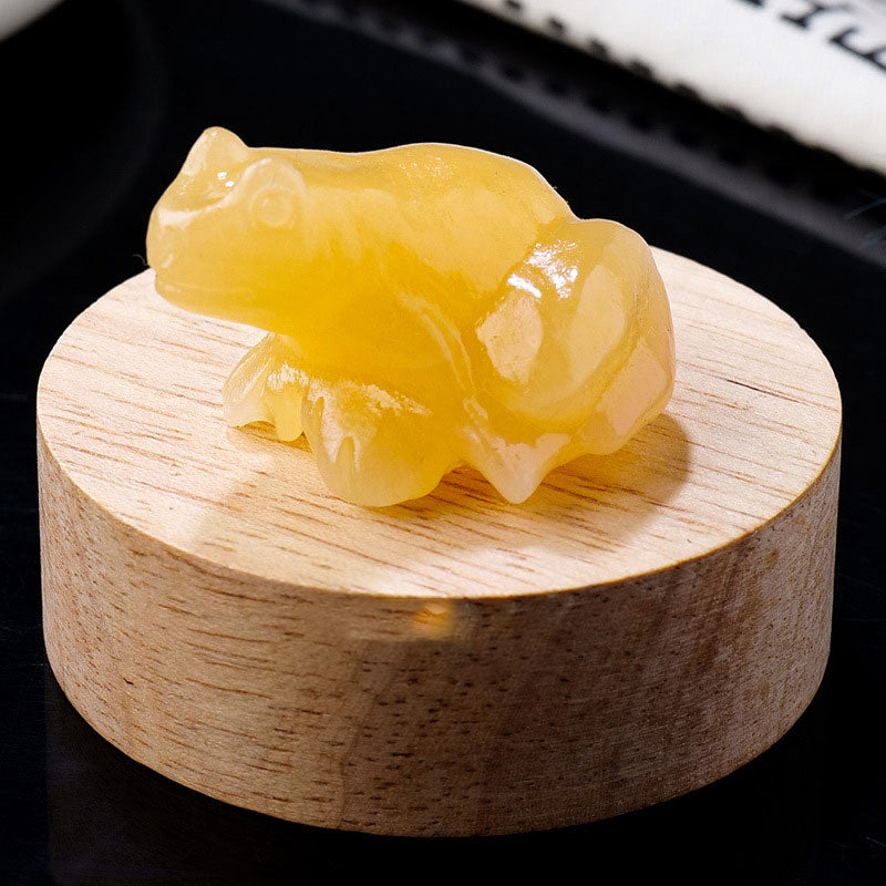 Natural Crystal Frog Crystal Raw Stone DIY Animal Mineral Specimen Ornaments
