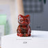Natural Crystal Rough Stone Polished Cat Animal Ornaments