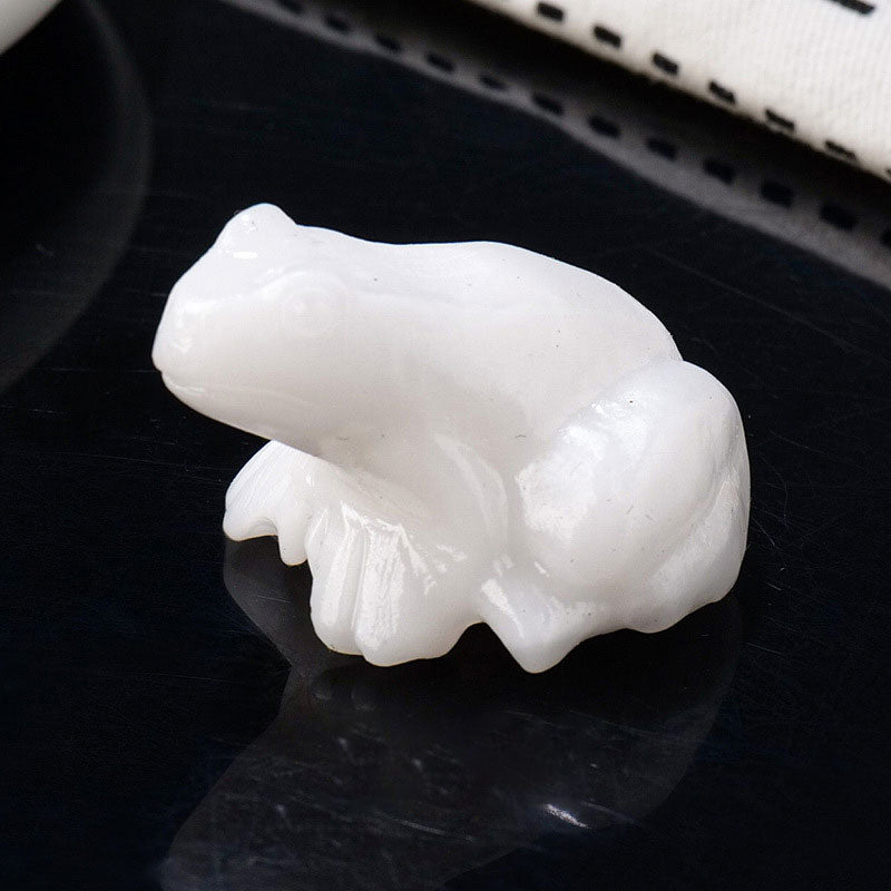 Natural Crystal Frog Crystal Raw Stone DIY Animal Mineral Specimen Ornaments
