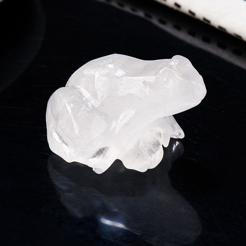 Natural Crystal Frog Crystal Raw Stone DIY Animal Mineral Specimen Ornaments