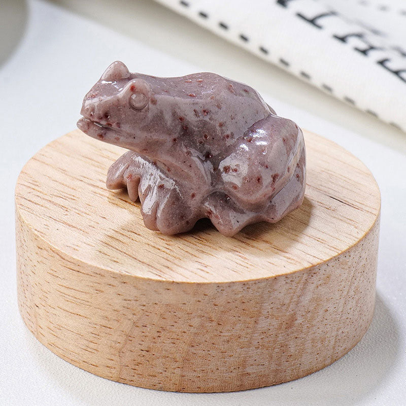 Natural Crystal Frog Crystal Raw Stone DIY Animal Mineral Specimen Ornaments