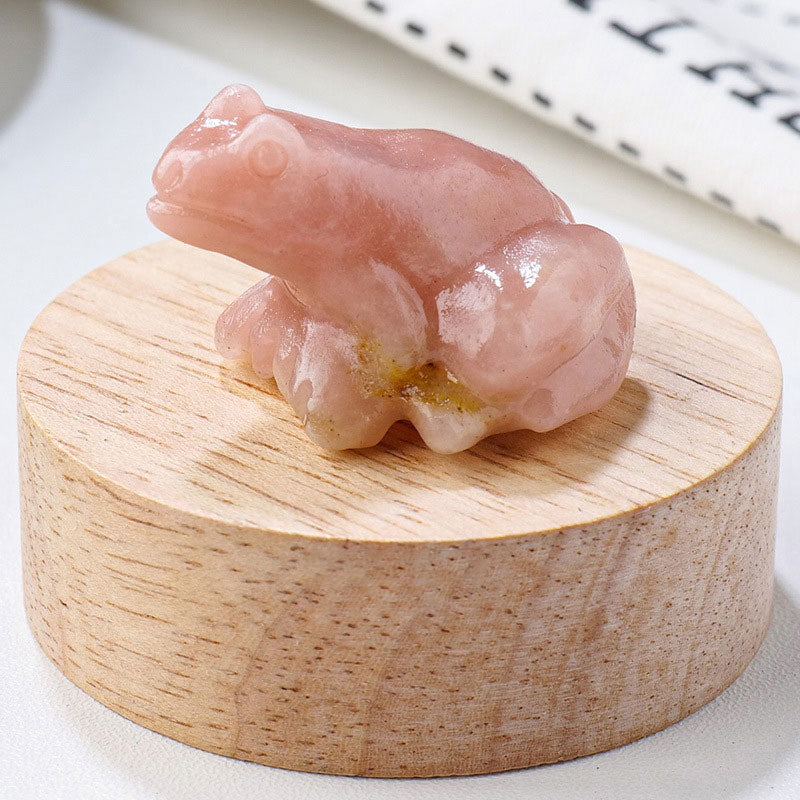 Natural Crystal Frog Crystal Raw Stone DIY Animal Mineral Specimen Ornaments