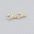 S925 Silver Geometric Zircon Screw Bead Earrings