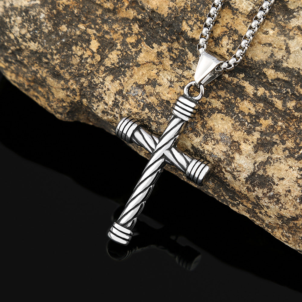 Men's Viking Hip Hop Cross Necklace