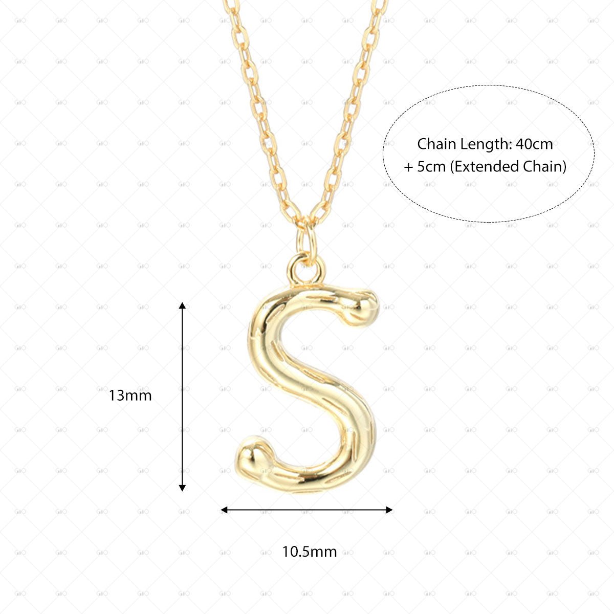 S925 Silver 26 Letter Shaped Pendant Necklace