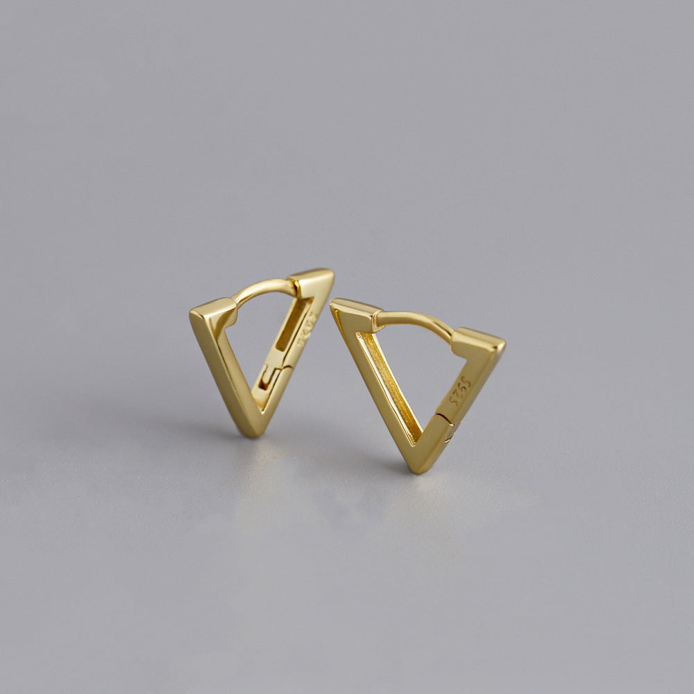 S925 Silver Simple Triangular Earrings