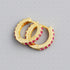 S925 Silver Round Multi-color Zircon Earrings