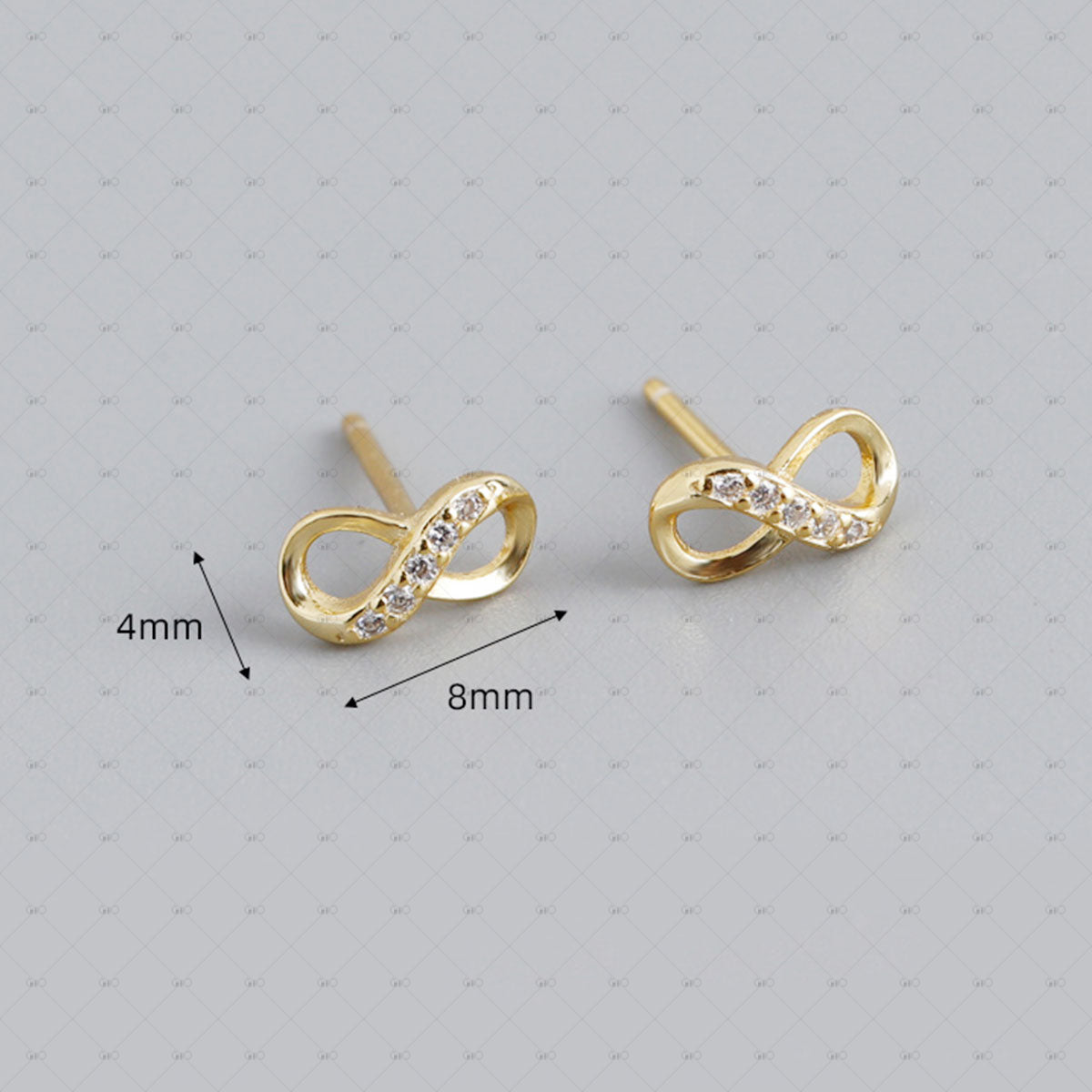 S925 Silver 8-Shape Zircon Earrings