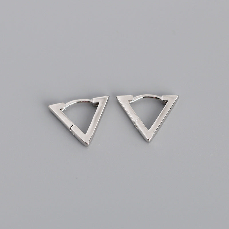 S925 Silver Simple Triangular Earrings