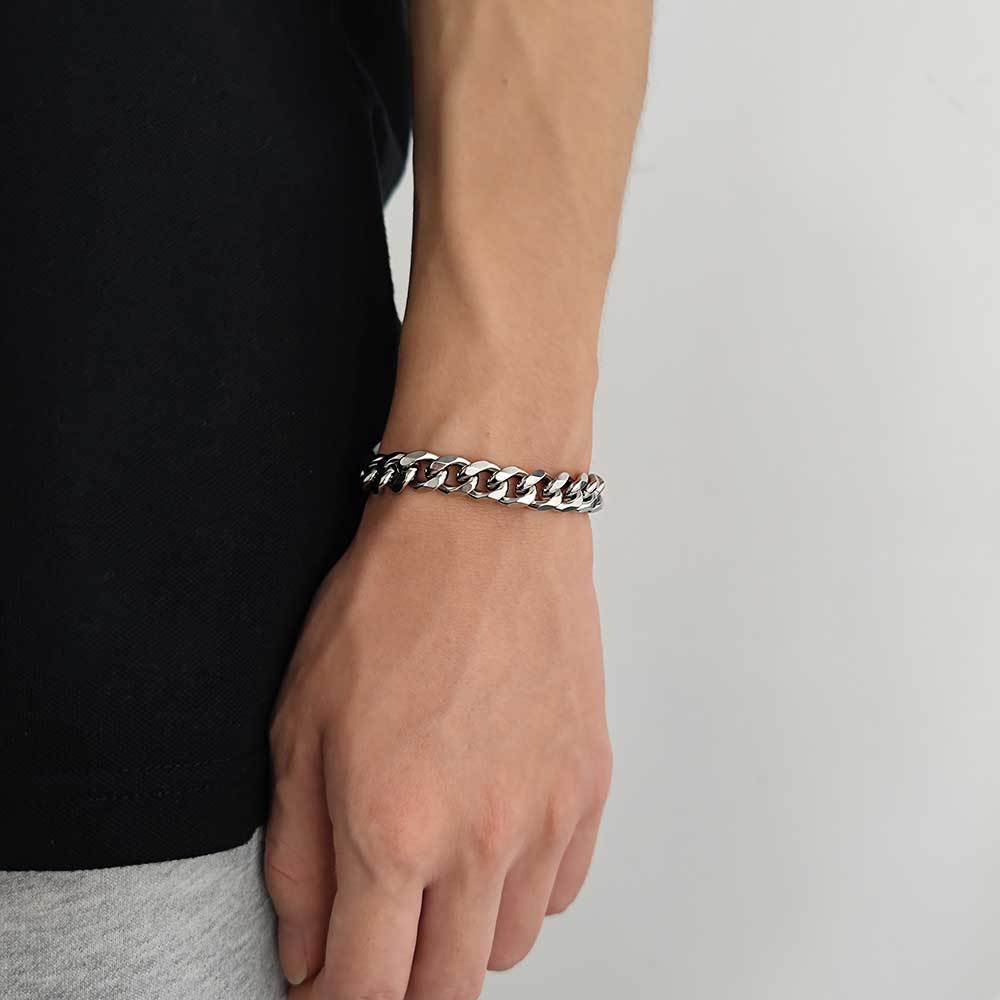 Unisex Six Sided Cuban Chain Bracelet