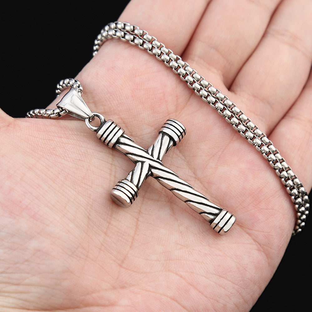 Men's Viking Hip Hop Cross Necklace