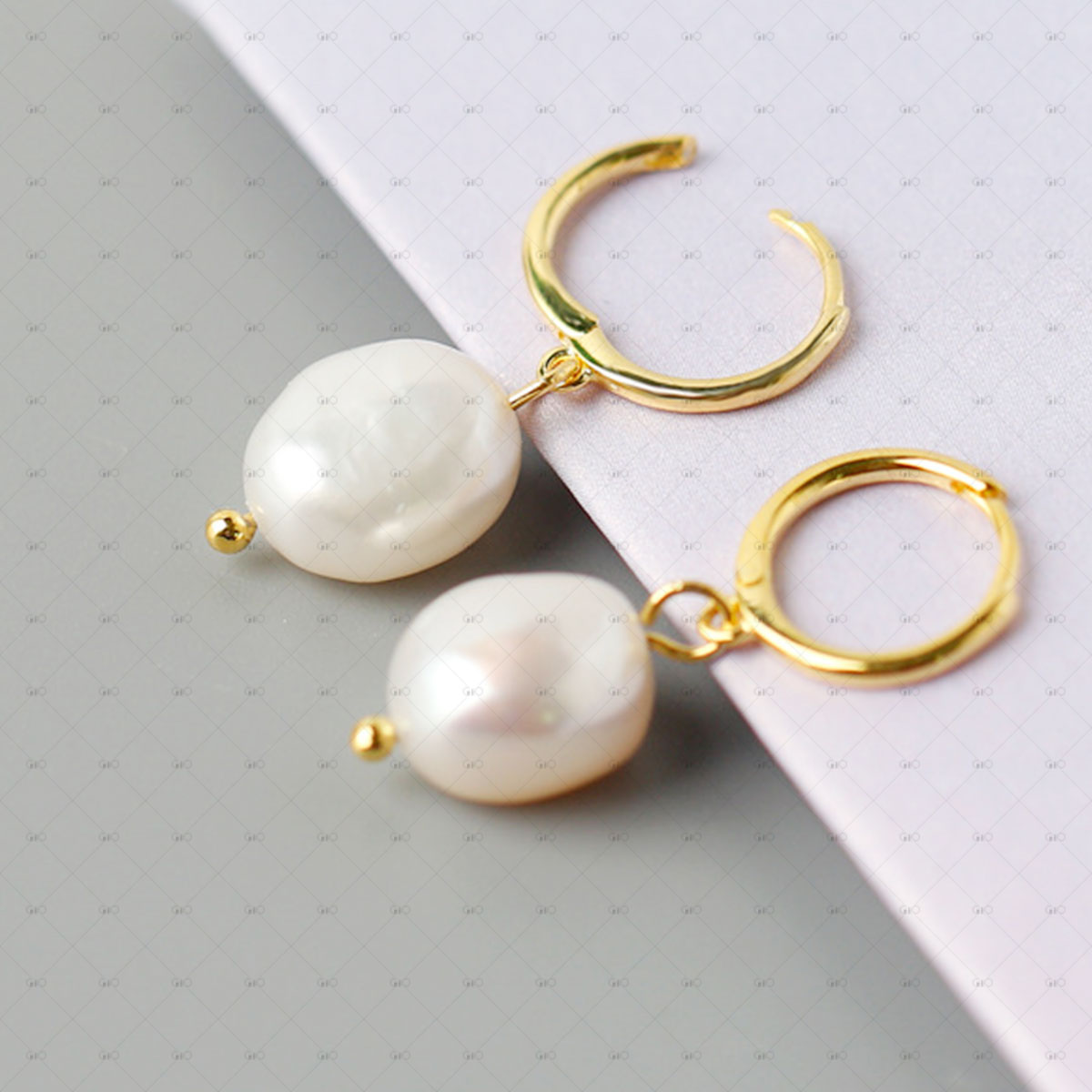 S925 Silver Baroque Freshwater Pearl Stud Earrings