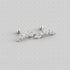 S925 Silver Geometric Zircon Screw Bead Earrings