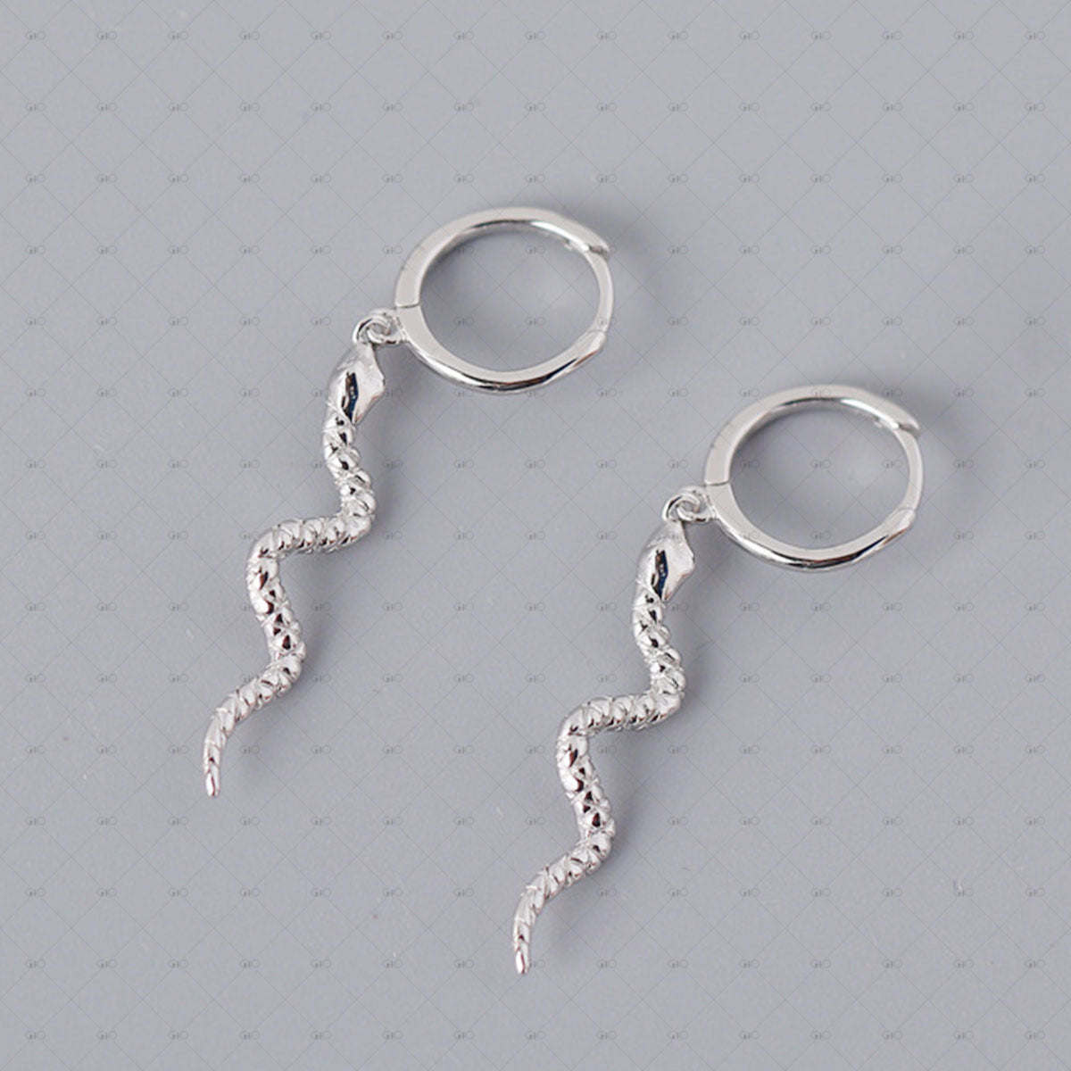 S925 Silver Snake Animal Earrings