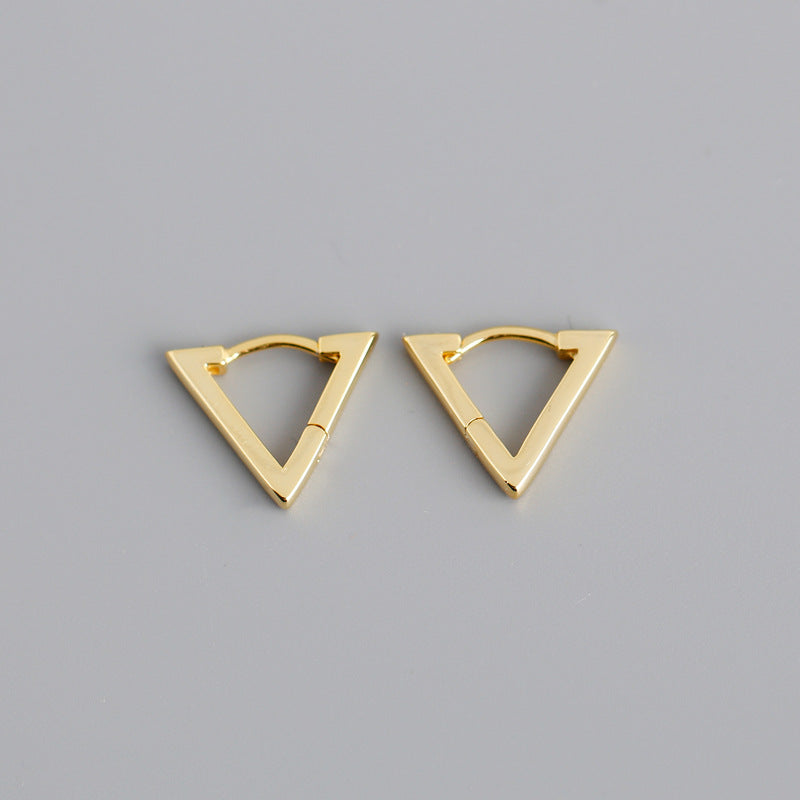 S925 Silver Simple Triangular Earrings