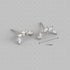 S925 Silver Moon Shaped Zircon Earrings