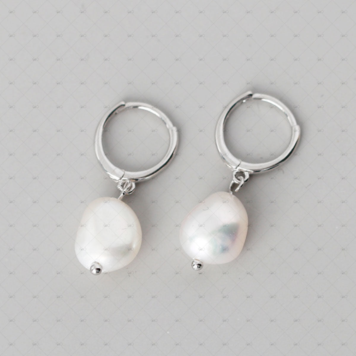 S925 Silver Baroque Freshwater Pearl Stud Earrings