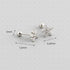 S925 Silver Flower Shaped Zircon Earrings