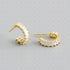 S925 Silver Square Multicolor Zircon Round Earrings