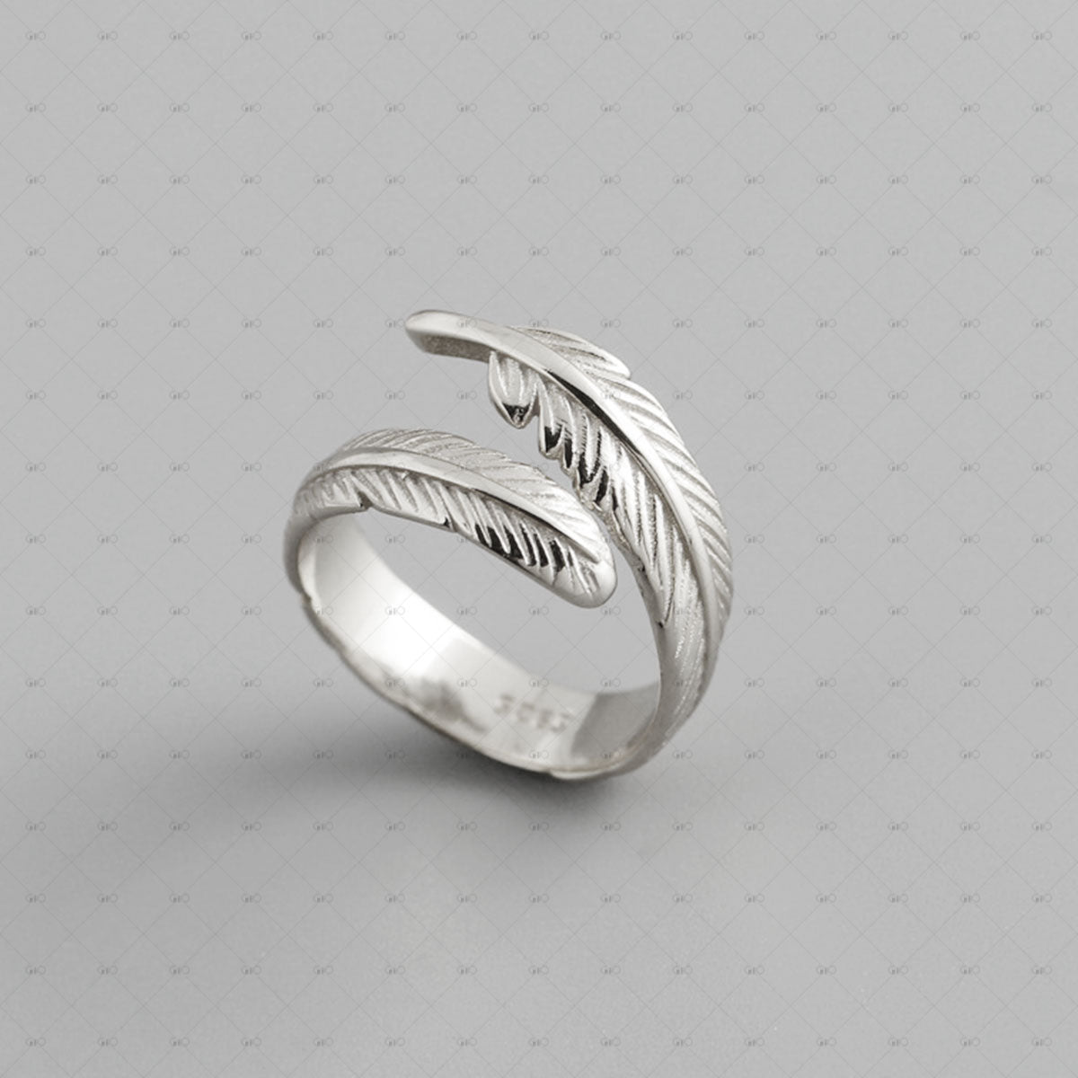 S925 Silver Fantasy Feather Shape Ring