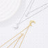 S925 Silver Double Layer Moon Star Zircon Necklace