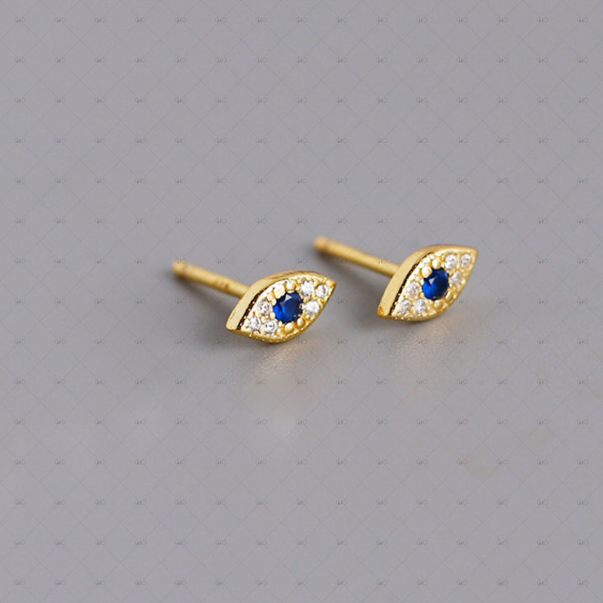 S925 Silver Devil's Eye Zircon Earrings