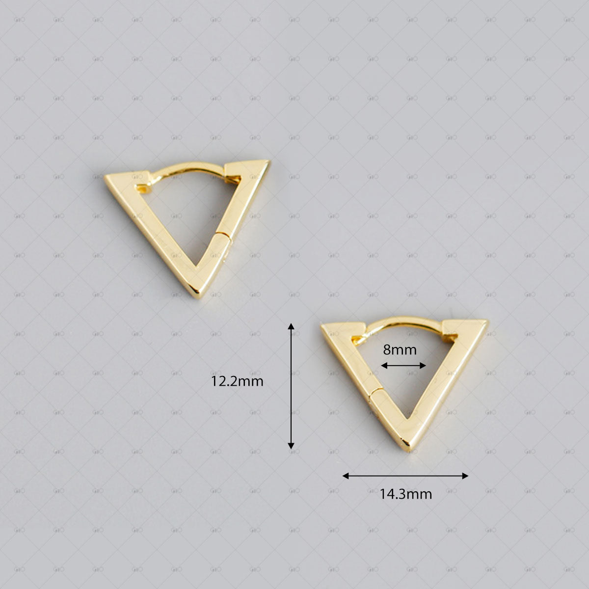 S925 Silver Simple Triangular Earrings