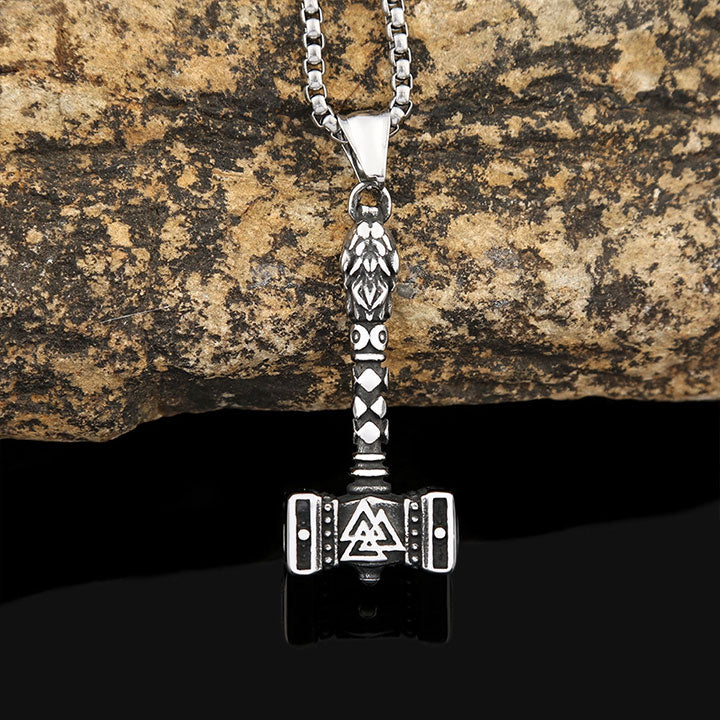 Viking Style Thor's Hammer Rune Necklace