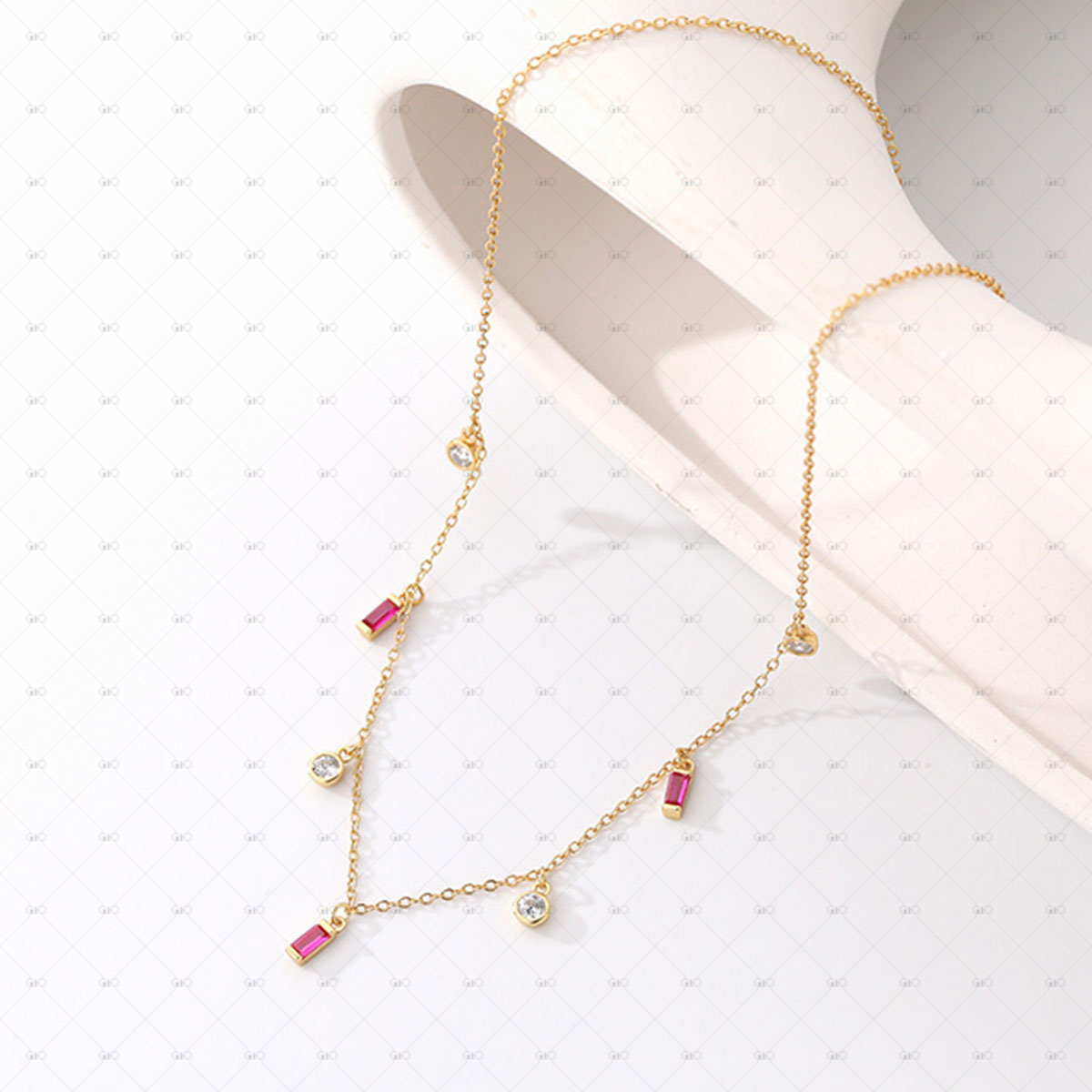 S925 Silver Zircon Collarbone Chain Necklace