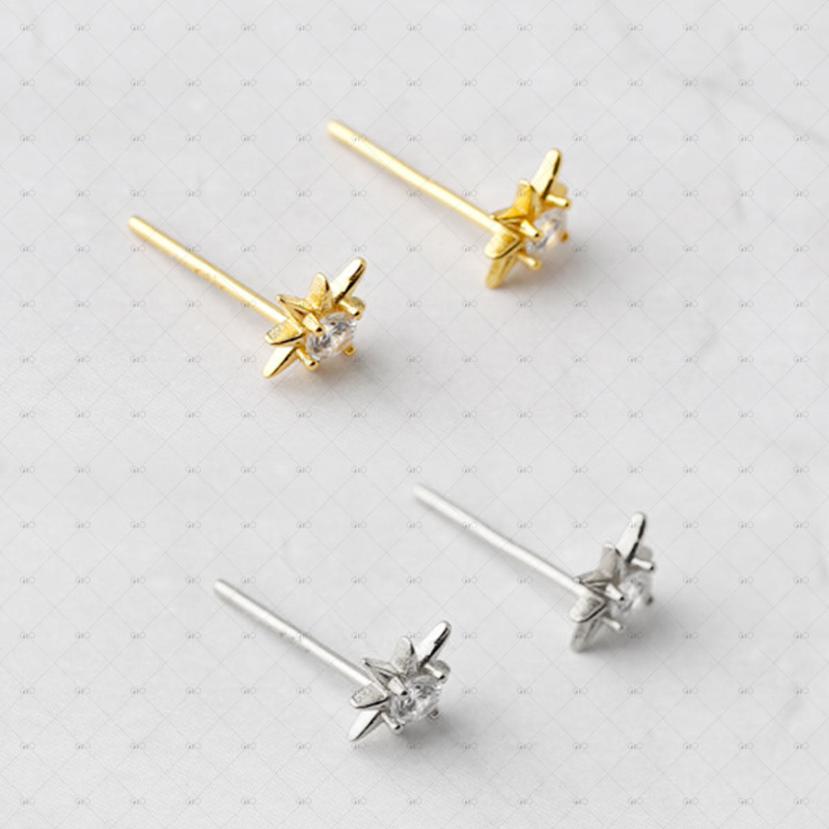 S925 Sparkling Star Zircon Earrings